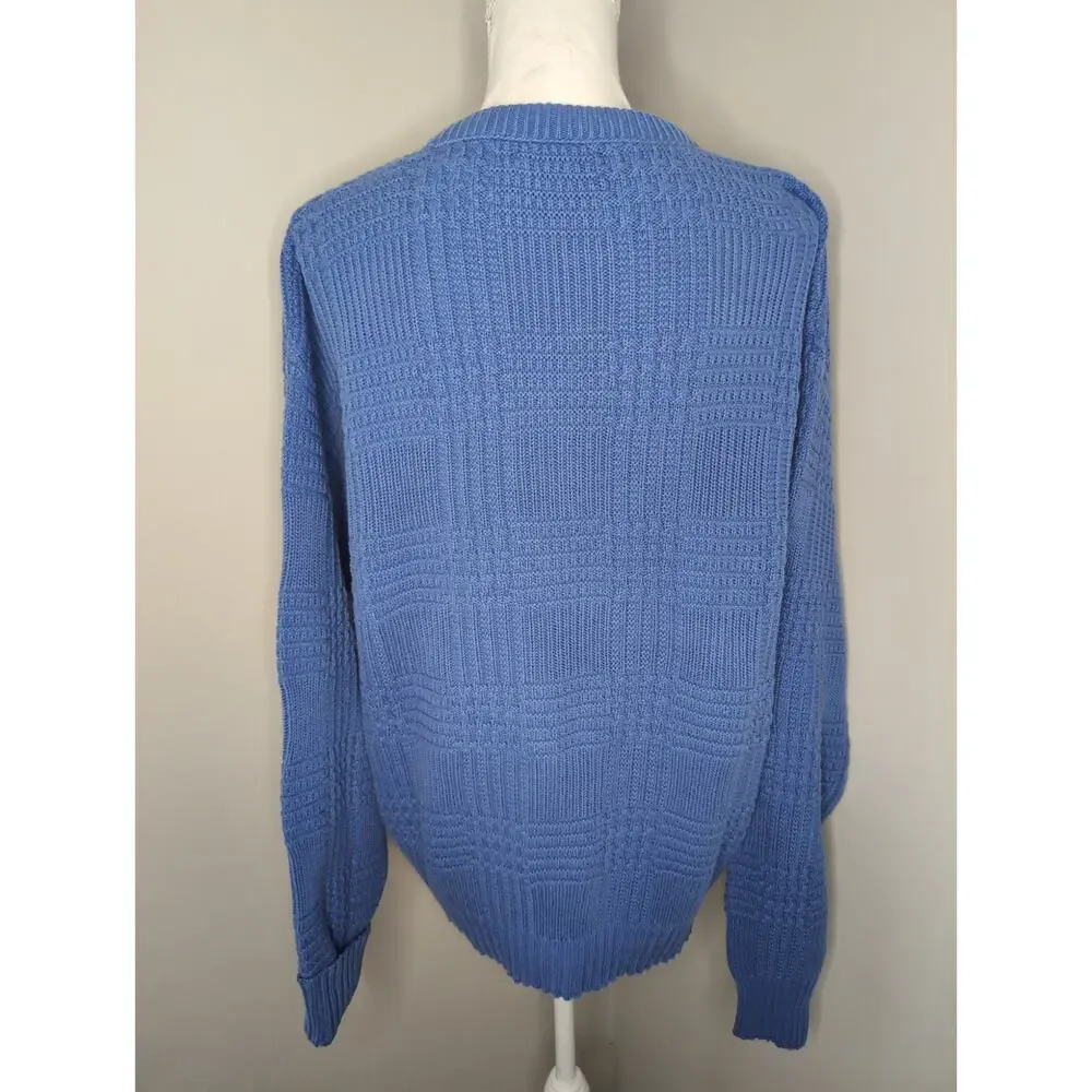 Christian Dior chunky grandpa preppy basket weave XL luxury sweater